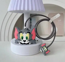 3D Cartoon Tom Design Charger Cover for iPhone 18W-20W USB-C Power Adapter
