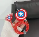 3D Cartoon Character Silicone Charger Case Cover for iPhone 18W/20W | Captain America Design