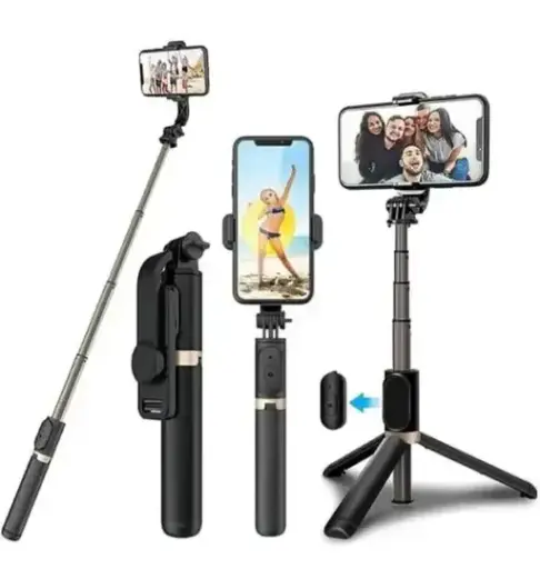 Selfie Stick Tripod with Bluetooth Remote | 360° Rotation | Extendable Aluminum Monopod